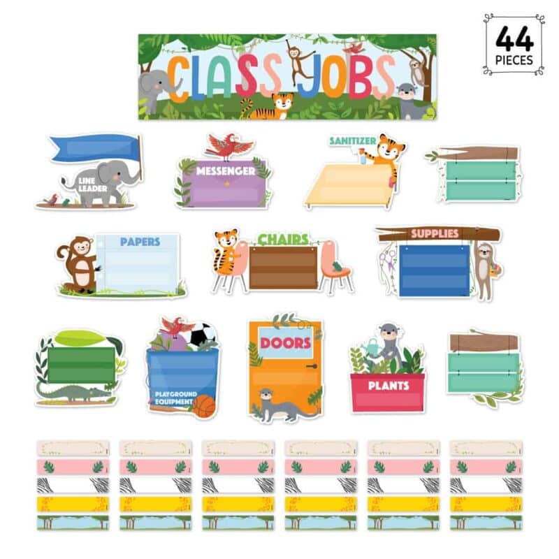 Class jobs (jungle friends) mini bulletin board