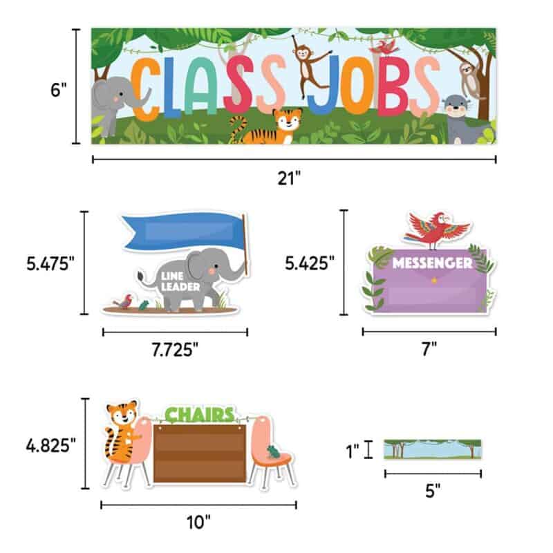 Class jobs (jungle friends) mini bulletin board