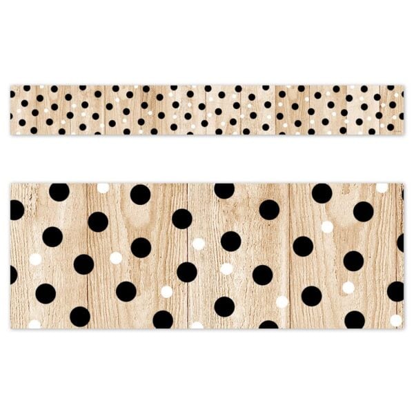 Polka dots on wood (cd) ez border
