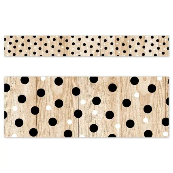 Polka dots on wood (cd) ez border