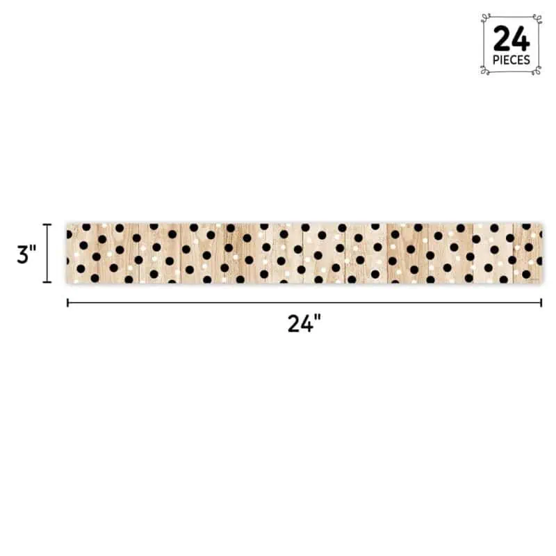 Polka dots on wood (cd) ez border