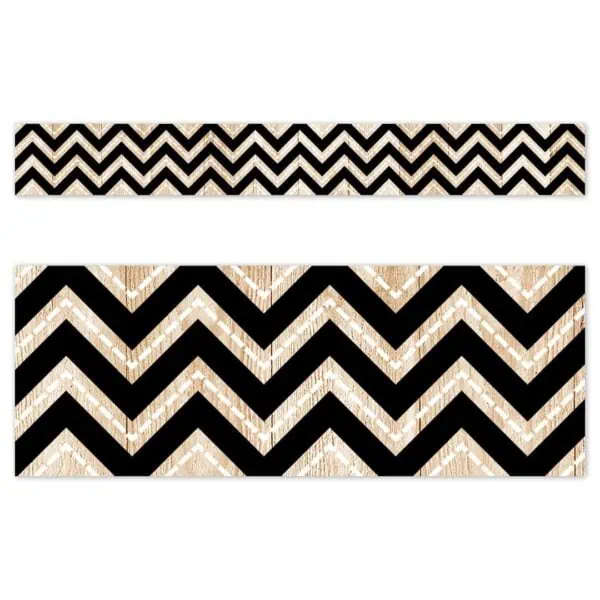 Black and wood chevron (cd) ez border