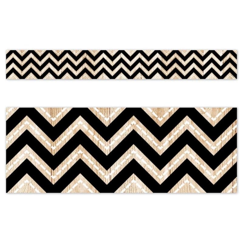 Black and wood chevron (cd) ez border