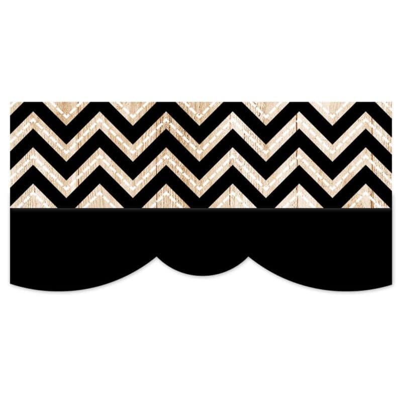 Black and wood chevron (cd) ez border