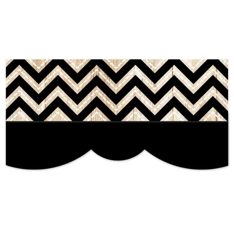 Black and wood chevron (cd) ez border