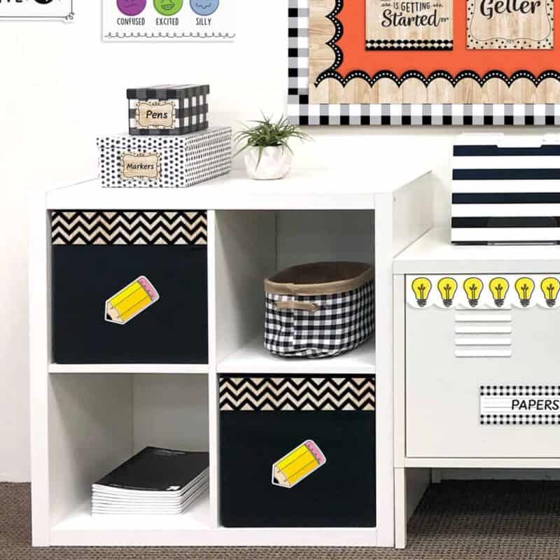 Black and wood chevron (cd) ez border