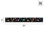 Colorful stars on black (star bright) ez border