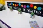 Pom-poms welcome banner