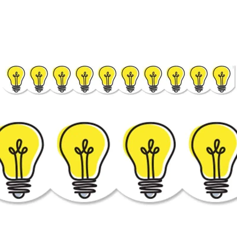 Doodle Lightbulbs Border (Core Decor, EZ Border)