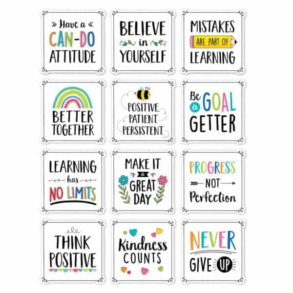Positive Mindset Core Decor Cut-Outs (10")
