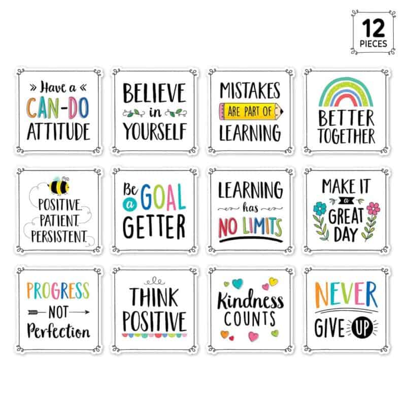 Positive Mindset Core Decor Cut-Outs (10")