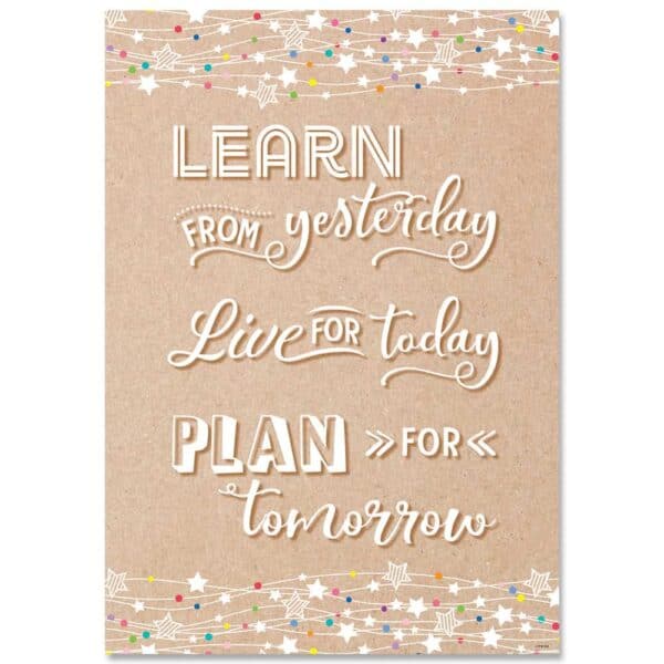 Inspire U Poster: Learn. Live. Plan. (Krafty Pop)