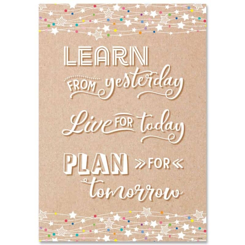 Inspire u poster: learn. Live. Plan. (krafty pop)