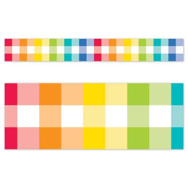 Rainbow Buffalo Check Border (Core Decor, EZ Border)