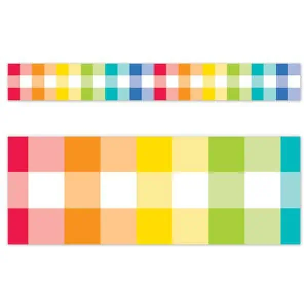 Rainbow Buffalo Check Border (Core Decor, EZ Border)