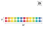 Rainbow Buffalo Check Border (Core Decor, EZ Border)
