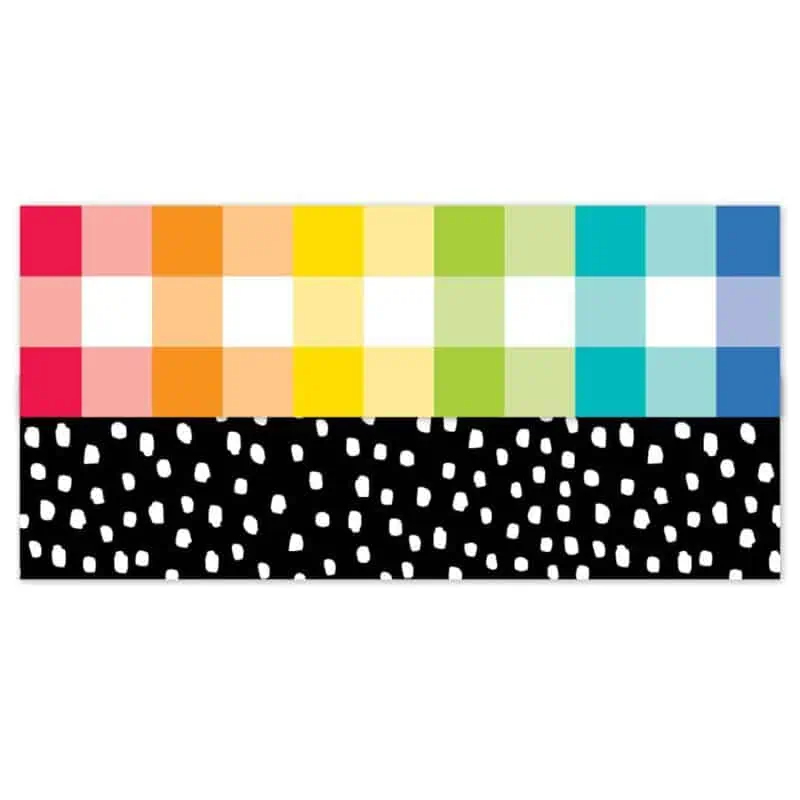 Rainbow Buffalo Check Border (Core Decor, EZ Border)