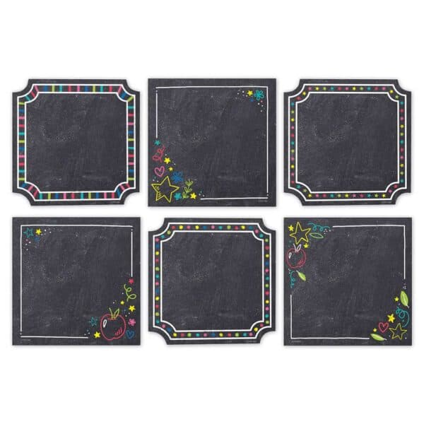 Colorful Chalk Cards Designer Cut-Outs (6") (Chalk It Up!)