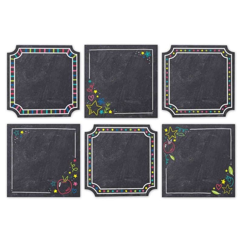 Colorful chalk cards designer cut-outs (6") (chalk it up! )