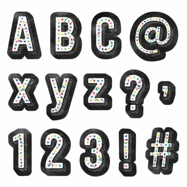 Colorful Chalk Designer Letters (Chalk It Up!)