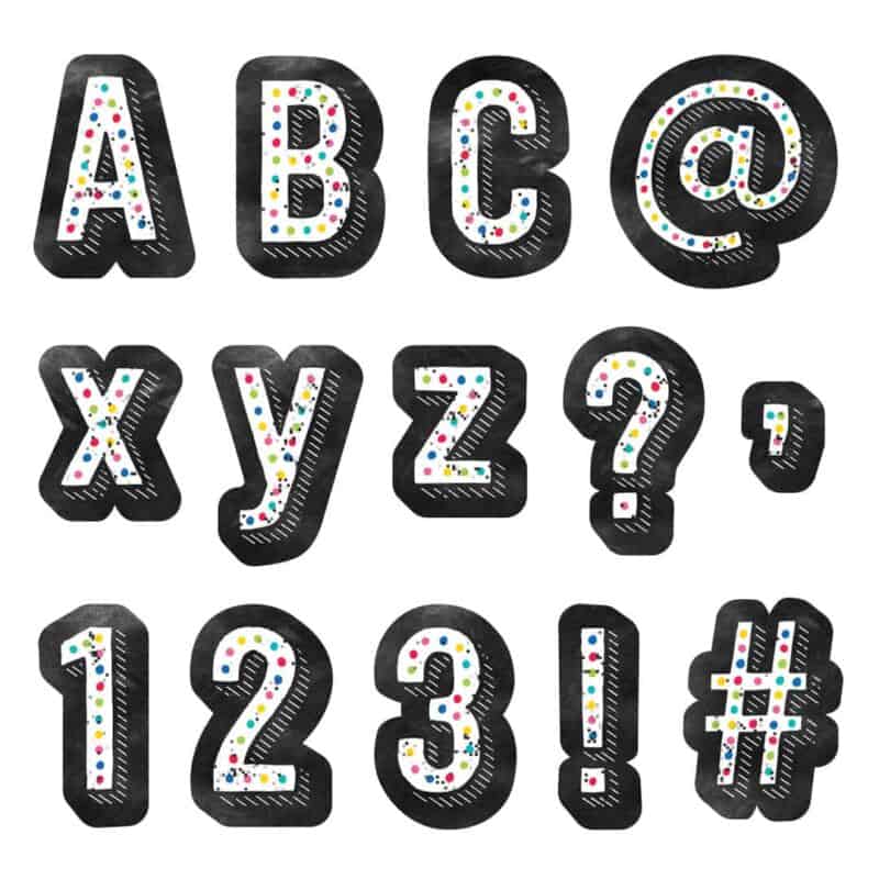 Colorful chalk designer letters (chalk it up! )