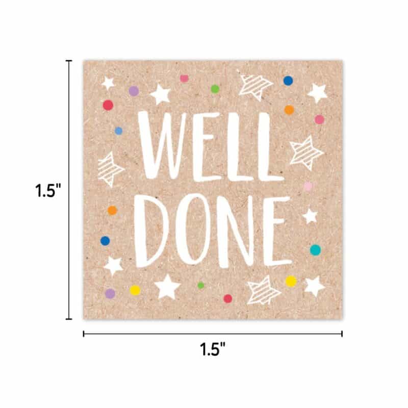 Colorful kraft rewards stickers (krafty pop)