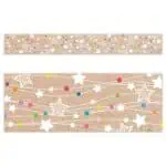 Colorful Kraft Stars on Strings Border (Krafty Pop, EZ Border)