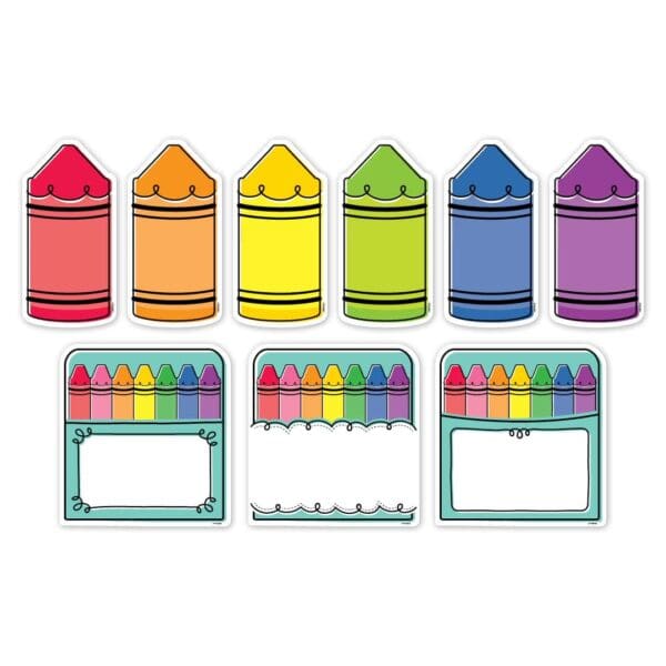 Doodle Crayons Designer Cut-Outs (6") (Core Decor)