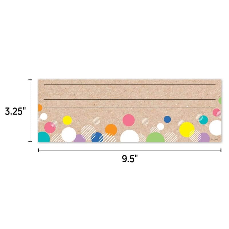 Colorful kraft bubbles name plates (krafty pop)