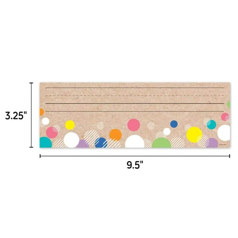 Colorful Kraft Bubbles Name Plates (Krafty Pop)