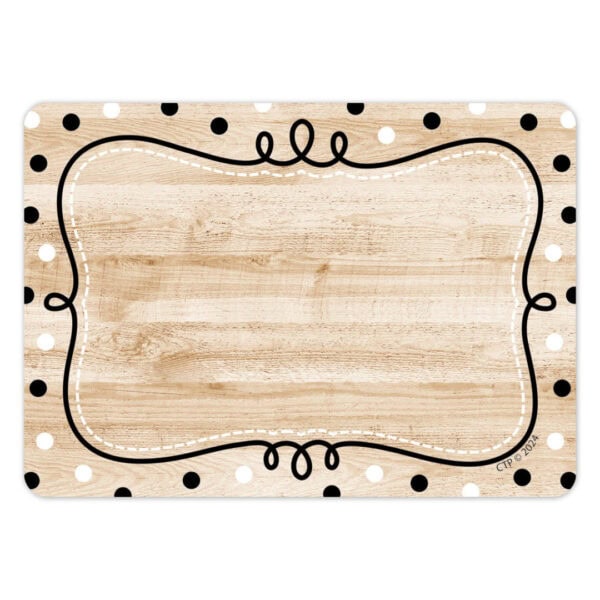 Loop-De-Dots on Wood Labels (Core Decor)