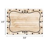 Loop-De-Dots on Wood Labels (Core Decor)