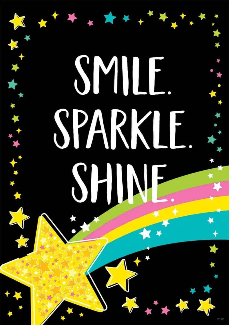 Inspire U Poster: Smile. Sparkle. Shine. (Star Bright)