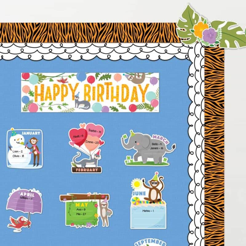 Jungle friends tiger stripes ez border