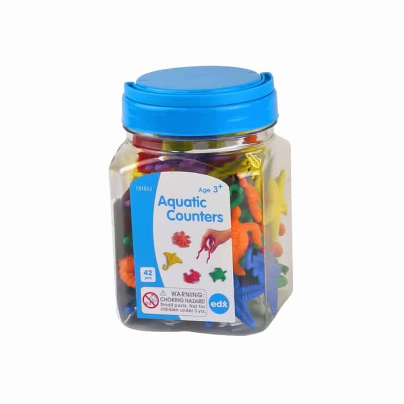 A jar of colorful objects