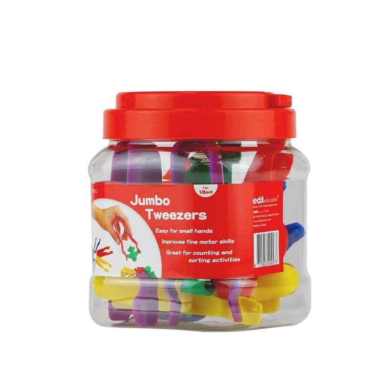 A jar of jumbo tweezers