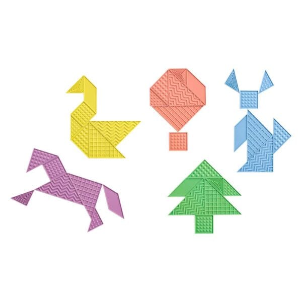 a group of colorful shapes