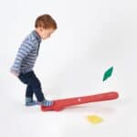 a child on a seesaw