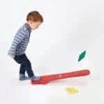a child on a seesaw