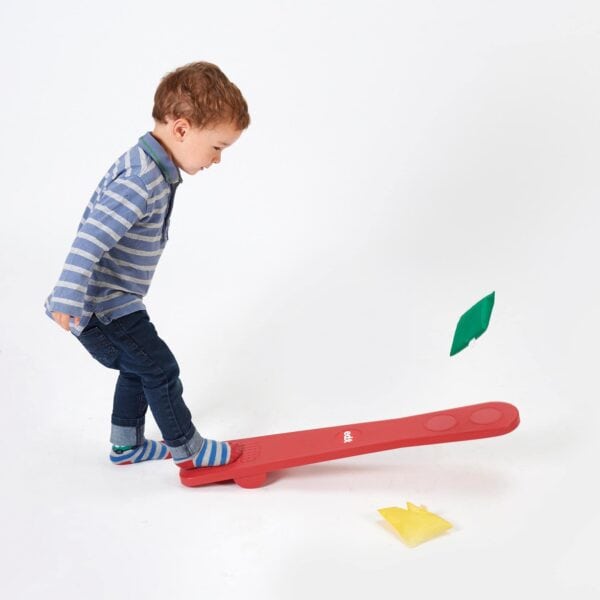 a child on a seesaw