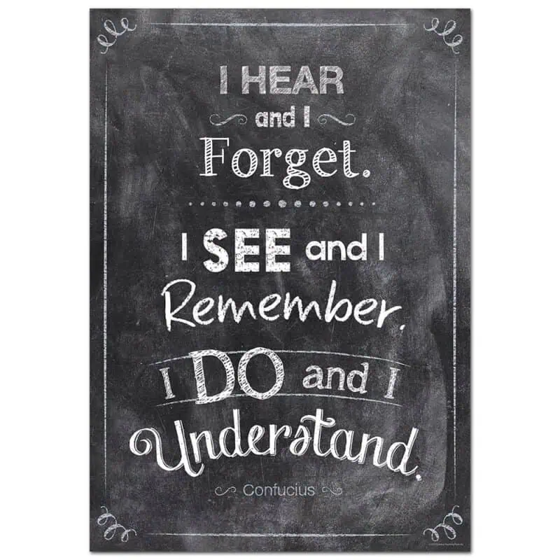 Inspire U Poster: I Hear and I Forget...