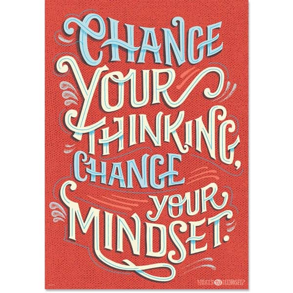 Inspire U Poster: Change Your Thinking, Change Your Mindset