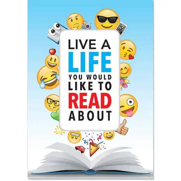 Inspire U Poster: Live a Life... Emoji Fun