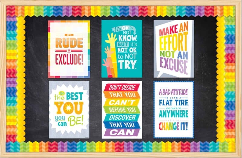 Rainbow herringbone border (painted palette, ez border)