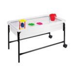 a white rectangular tub with toys on it