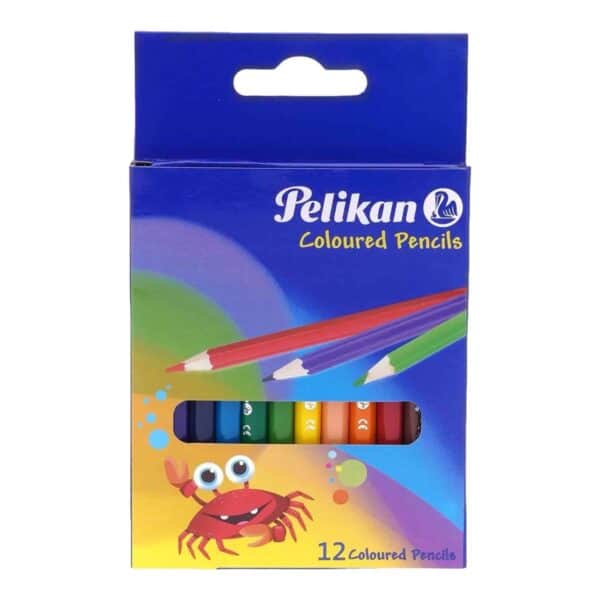 Premium Pelikan 12-Color Short Colored Pencils Set - High-Quality Art Supplies for Drawing and Coloring