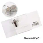 Name Badge with Clip and Safety Pin (50 Pcs )  90x57mm