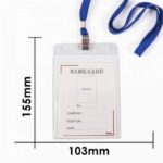 Name Badges with Lanyards (50 Pcs)  10mm x 950mm, PVC Badge: 155mm x 103mm