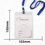 Name Badges with Lanyards (50 Pcs)  10mm x 950mm, PVC Badge: 155mm x 103mm