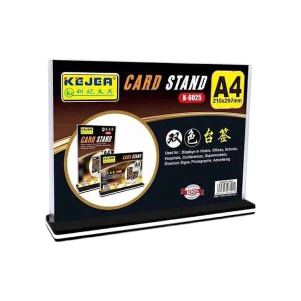Black T-shaped Slide Card Stand-Horizontal A4-297*210